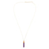 Straightaway Purple Amethyst Golden Necklace - Barse Jewelry