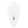 Tapestry Turquoise and Coral Golden Necklace - Barse Jewelry