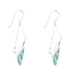 Trapeze Blue Turquoise and Sterling Silver Earrings - Barse Jewelry