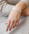 Triple Freshwater White Pearl Clasic Golden Bracelet - Barse Jewelry