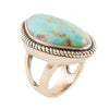 Turquoise Bronze Roped Ring - Barse Jewelry