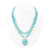 Turquoise Facets Sterling Silver Statement Necklace - Barse Jewelry