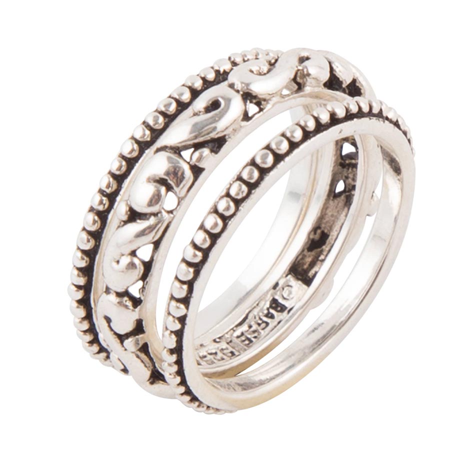 Understated Sterling Silver Stack Ring Set - Barse Jewelry