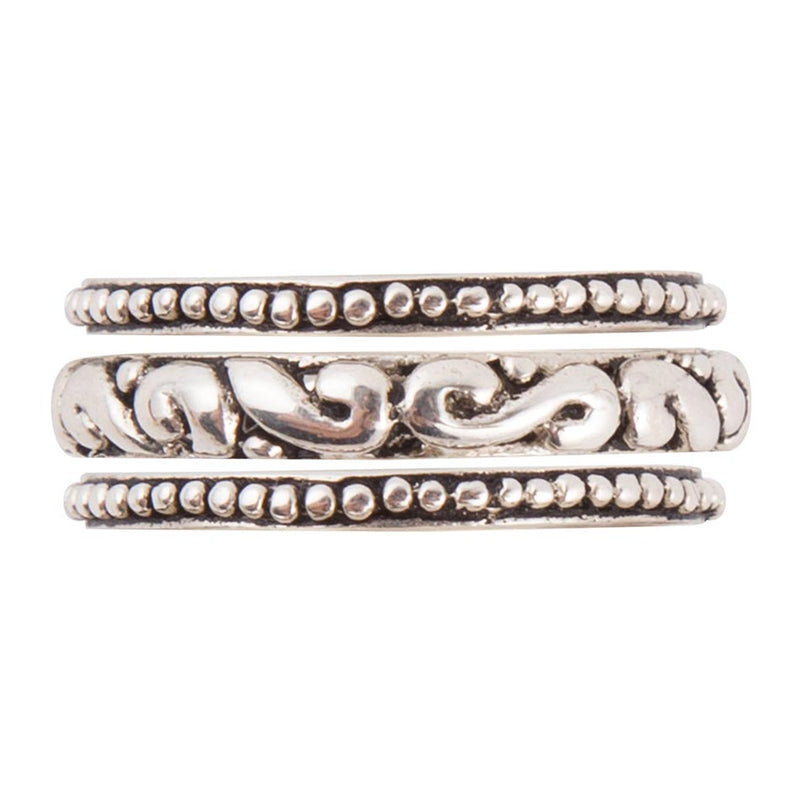 Understated Sterling Silver Stack Ring Set - Barse Jewelry