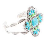 Zion Blue Turquoise Sterling Silver Cuff Bracelet - Barse Jewelry