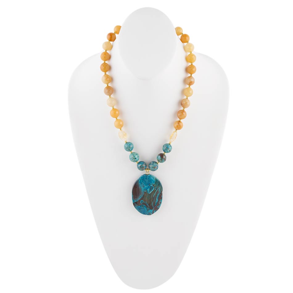 Agave Swirled Jasper Pendant Necklace – Barse Jewelry