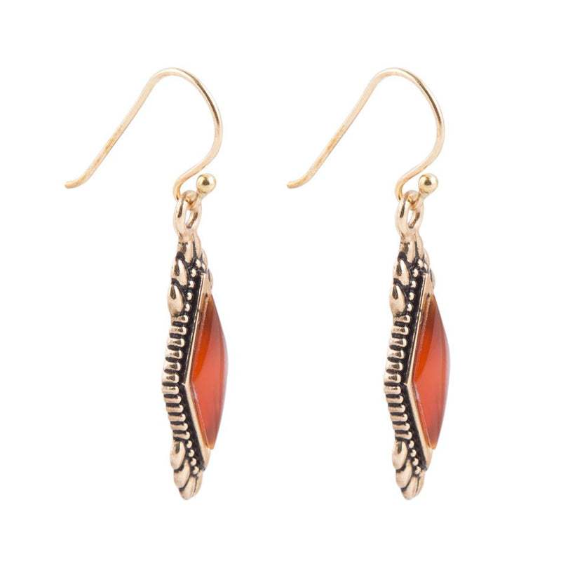 Anemone Carnelian Earrings - Barse Jewelry