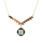 Aztec Turquoise and Bronze Necklace - Barse Jewelry