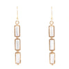 Baguette Mother of Pearl and Golden Bronze Linear Earrings - Barse Jewelry