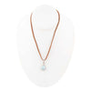 Basic Larimar and Sterling Silver Pendant Leather Necklace - Barse Jewelry