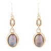 Black Mother of Pearl and Golden Bronze Drop Earrings - Barse Jewelry