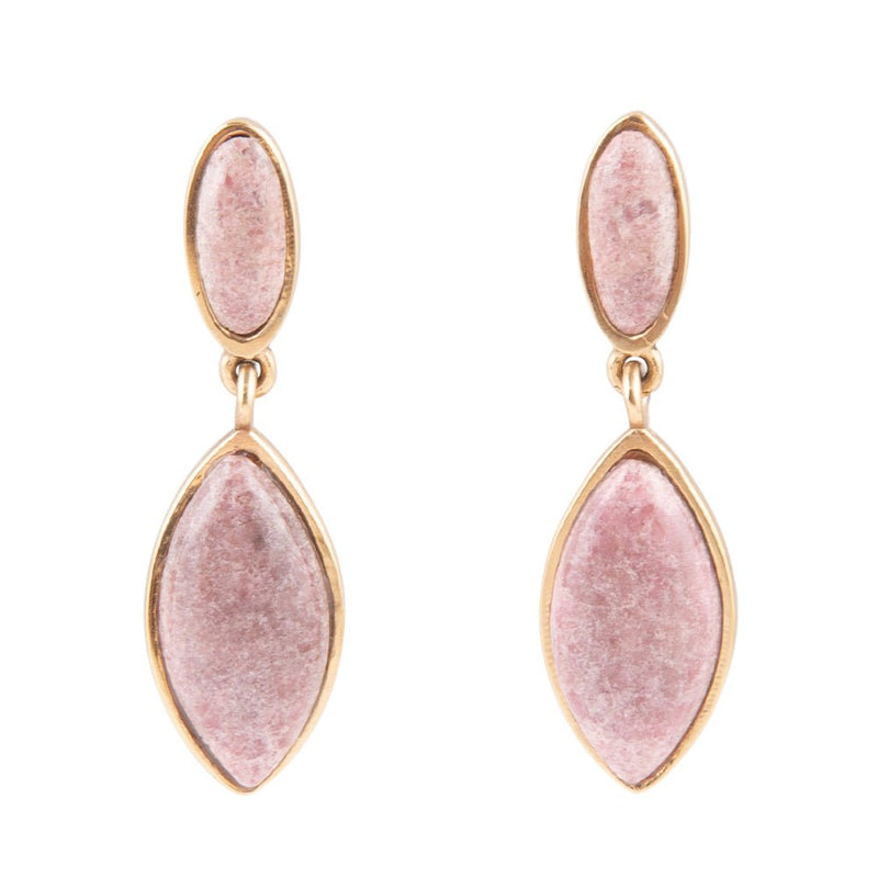 Champion Double Drop Rhodonite Earrings - Barse Jewelry