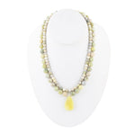 Chartruese Green Lemon Jade Statement Necklace - Barse Jewelry