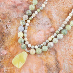 Chartruese Green Lemon Jade Statement Necklace - Barse Jewelry