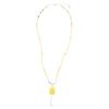Chartruese Lemon Jade Long Pendant Necklace - Barse Jewelry