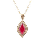 Cleopatra Bordeaux Quartz Necklace - Barse Jewelry