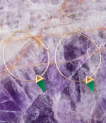 Delphi Green Agate Charm Earrings - Barse Jewelry