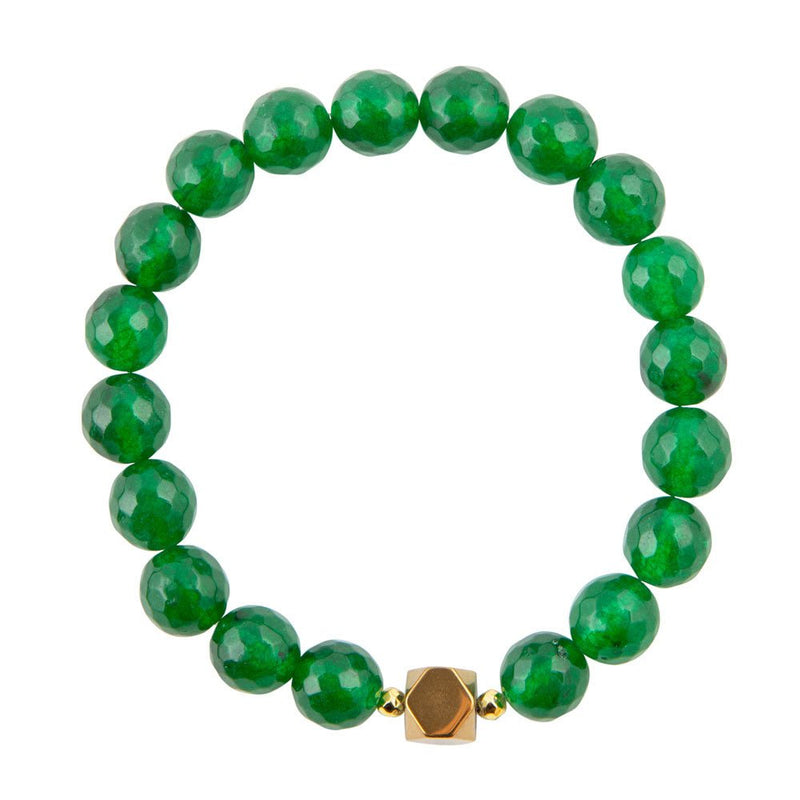 Delphi Green Agate Stretch Bracelet - Barse Jewelry