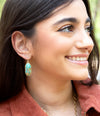 Dolce Teal Turquoise Matrix Earrings - Barse Jewelry