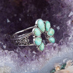 Floral Turquoise and Sterling Silver Ring - Barse Jewelry