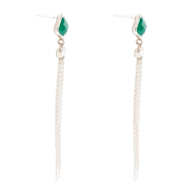 Fringed Green Onyx Earring - Barse Jewelry