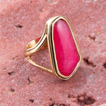 Fuchsia Agate Abstract Ring - Barse Jewelry