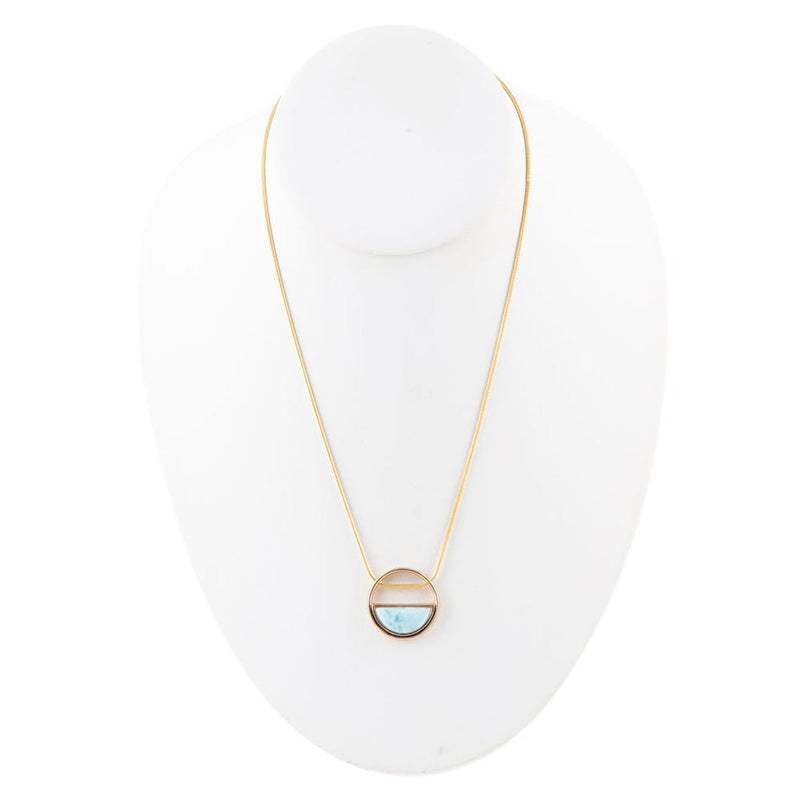 Half Moon Larimar Necklace - Barse Jewelry