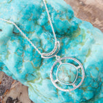 Hypnosis Turquoise and Sterling Silver Necklace - Barse Jewelry