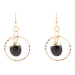 In The Loop Onyx Earrings - Barse Jewelry