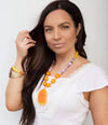 Iris Orange Agate Statement Necklace - Barse Jewelry