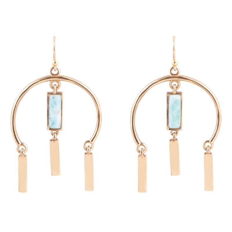 Larimar Bar Statement Earrings - Barse Jewelry