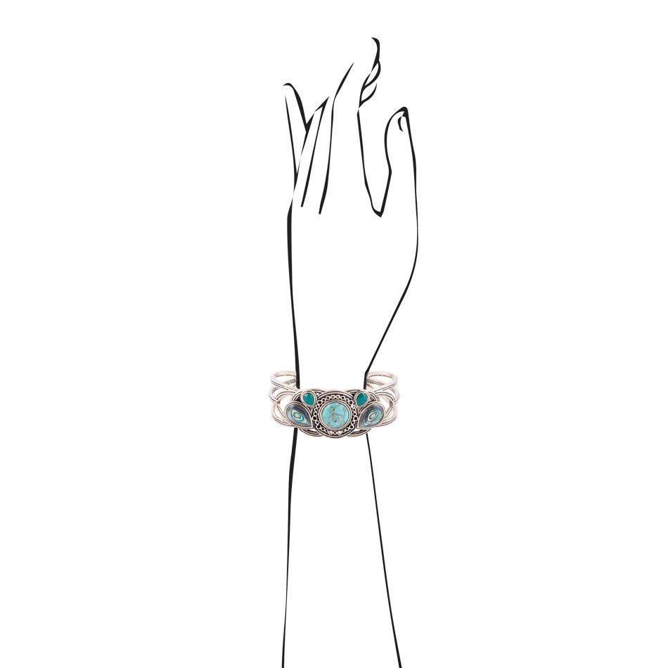 Multi-Stone and Bronze Cuff Bracelet – Barse Jewelry