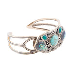 Multi-Stone and Bronze Cuff Bracelet - Barse Jewelry