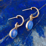 Nova Half-Hoop Lapis and Bronze Earrings - Barse Jewelry