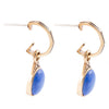 Nova Half-Hoop Lapis and Bronze Earrings - Barse Jewelry