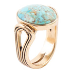 Nova Turquoise and Bronze Oval Ring - Barse Jewelry