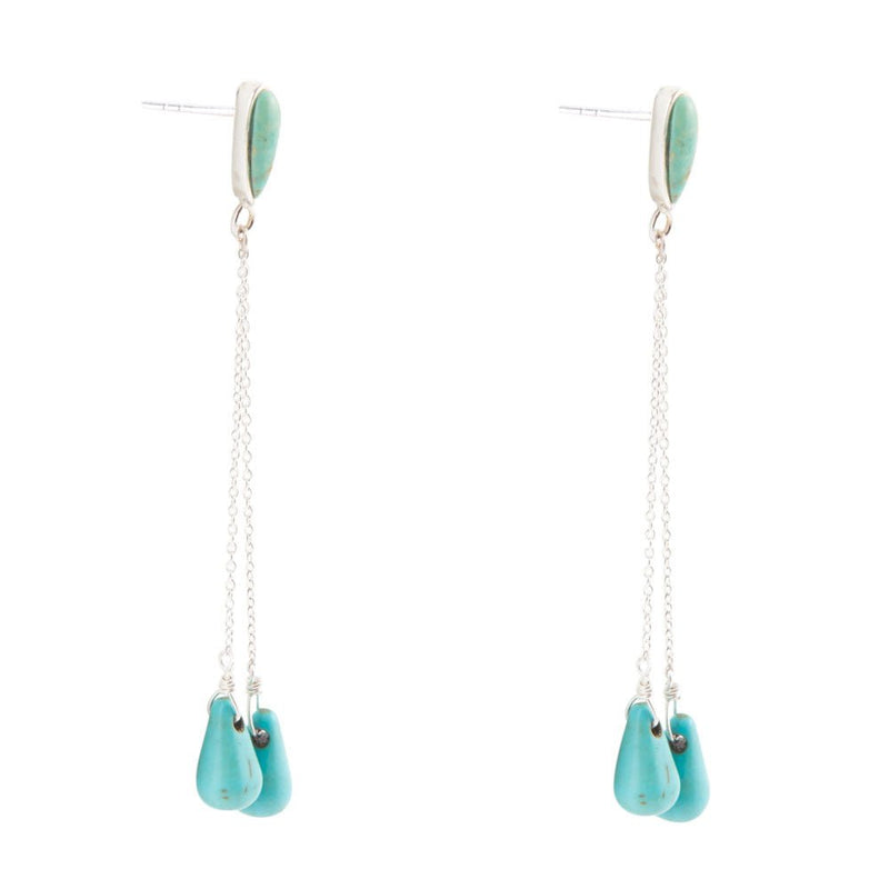 Palios Turquoise Cascade Post Earrings - Barse Jewelry