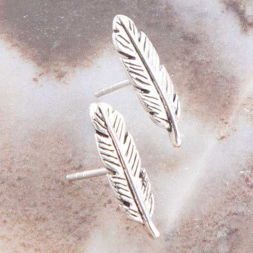 Navajo sterling silver feather earrings — Brave Designs