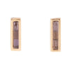 Short Linear Amethyst and Bronze Stud - Barse Jewelry