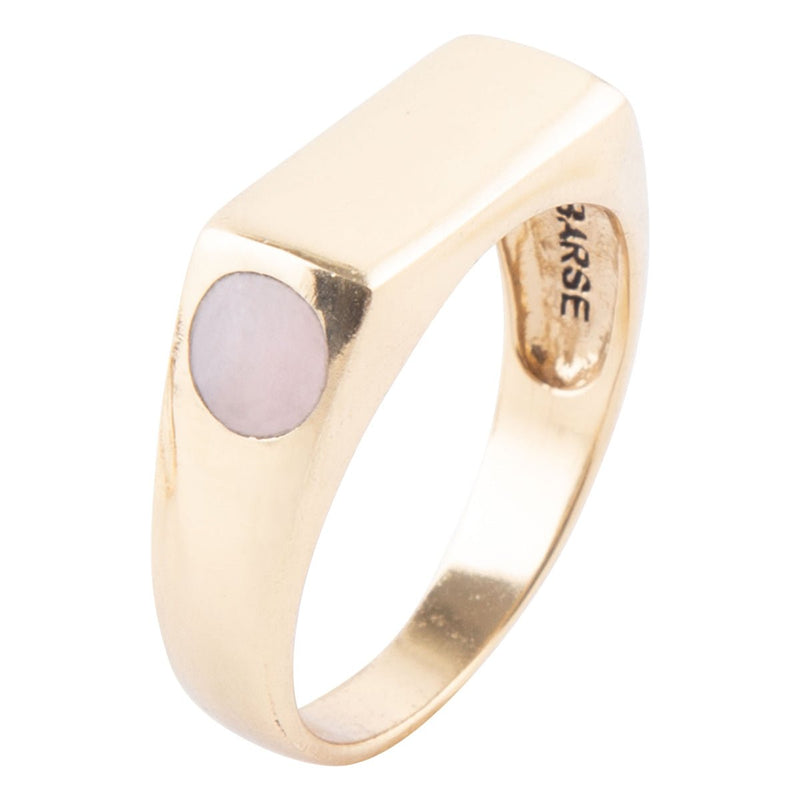 Signet Pink Opal and Bronze In The Hole Ring - Barse Jewelry