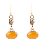 Simply Orange Quartz Drop Earrings - Barse Jewelry