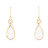 Smooth Teardrop White Jasper Earring - Barse Jewelry