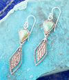 Sterling Silver and Turquoise Shield Drop Earrings - Barse Jewelry