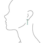 Three Times the Turquoise Drop Earrings - Barse Jewelry