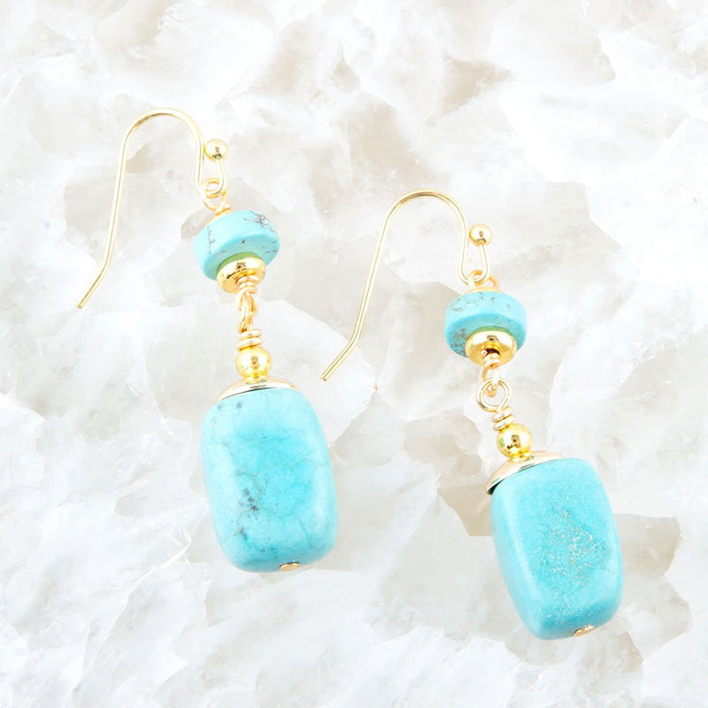 Turquoise Baron Drop Earrings - Barse Jewelry