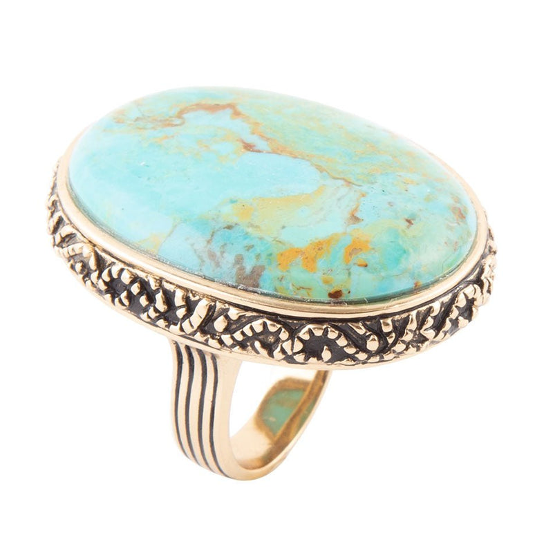 Turquoise Platter Statement Ring - Barse Jewelry